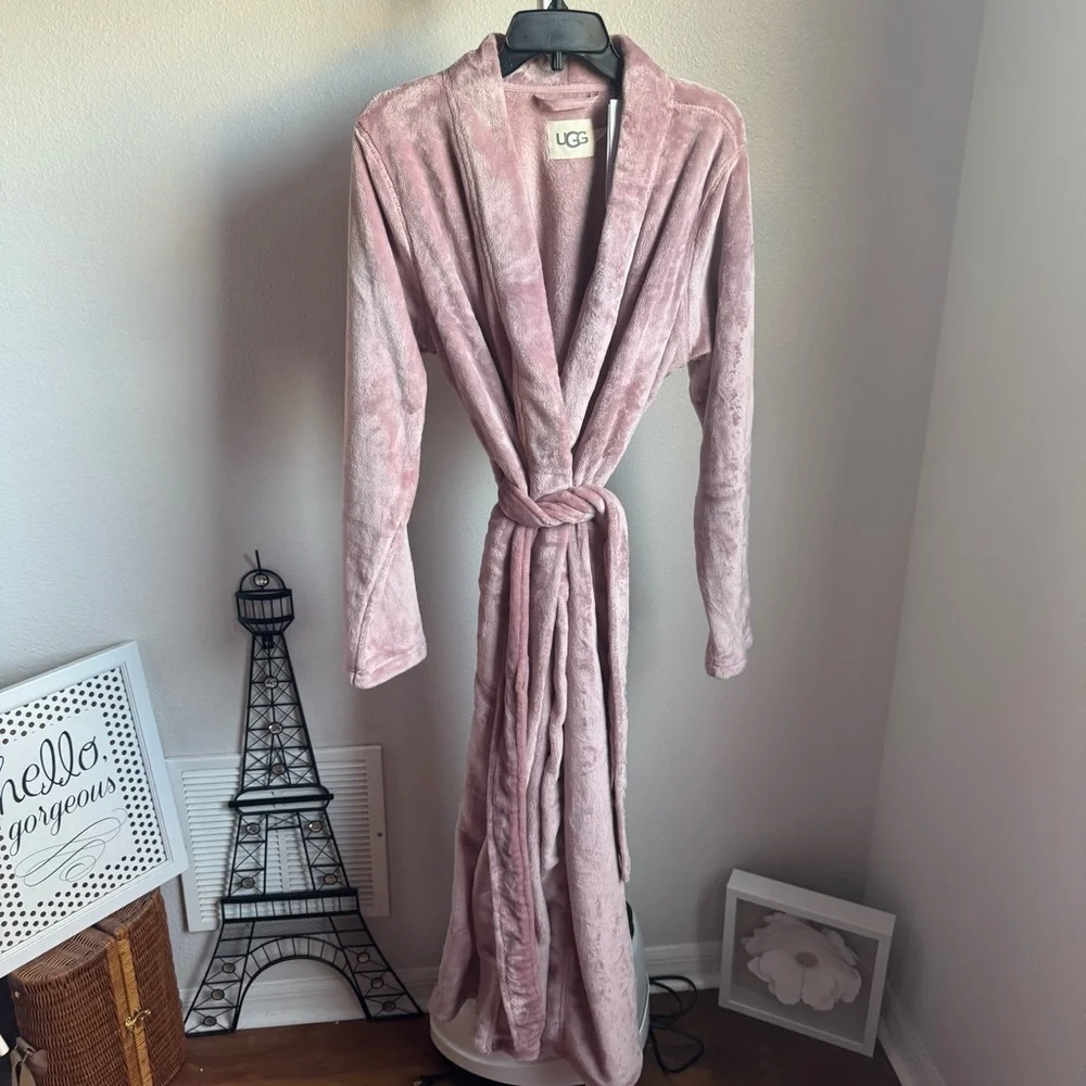 NWT UGG Women's Marlow Soft Double-face Fleece Robe Color Dusk Sz XL - Picture 3 of 10
